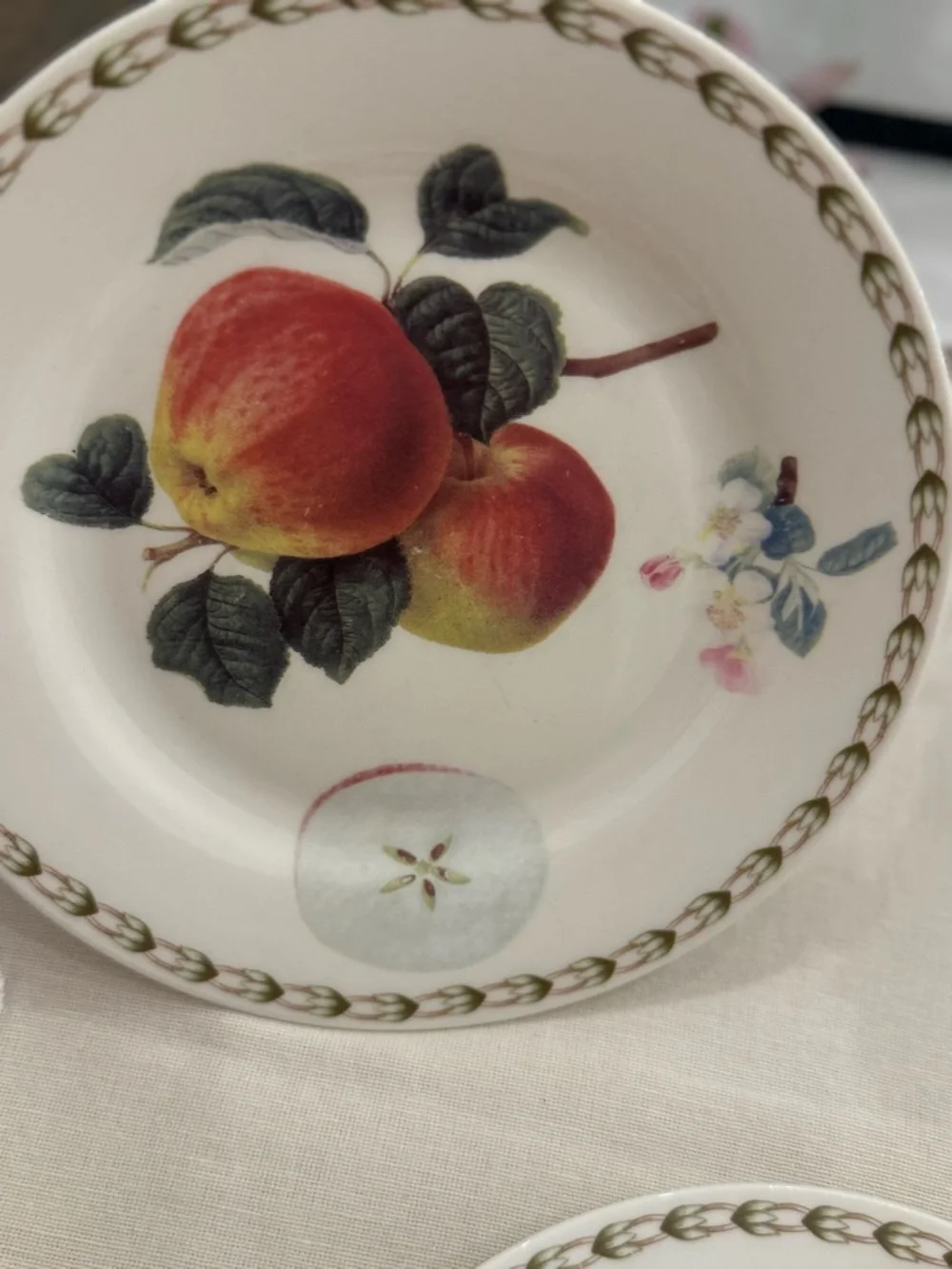 Queens Royal Horticultural Society Hookers Fruit Salad Plates (3) 8-3/8